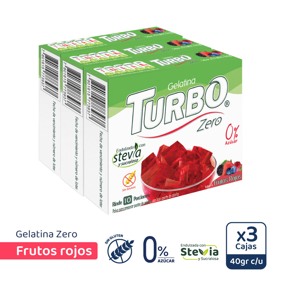 Gelatina Turbo Zero (3 Cajas)