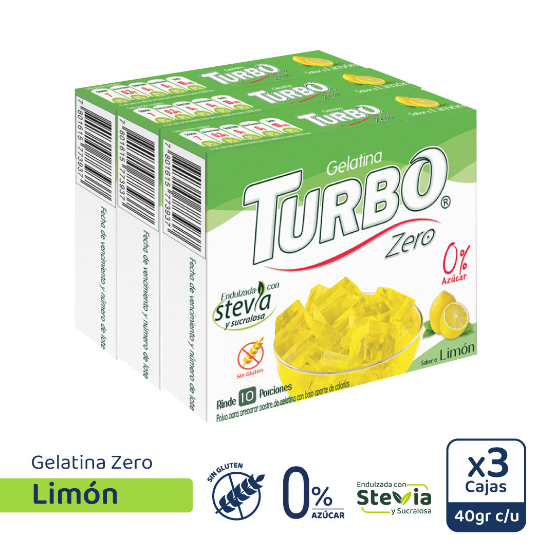Gelatina Turbo Zero (3 Cajas)