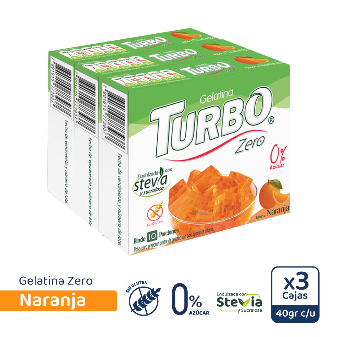 Gelatina Turbo Zero (3 Cajas)