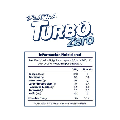 Gelatina Turbo Zero (3 Cajas)