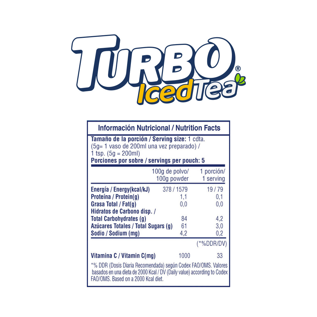 Turbo Iced Tea 1L (12 Sobres)