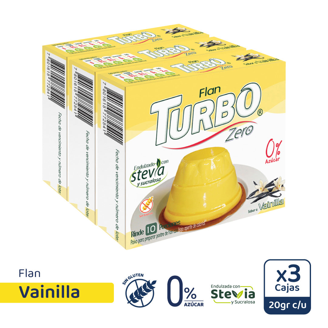Flan Turbo Zero (3 cajas)