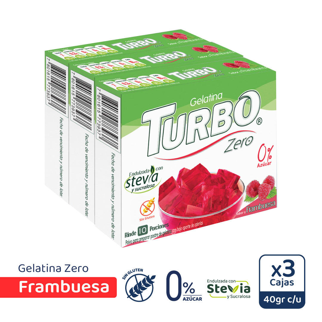 Gelatina Turbo Zero (3 Cajas)