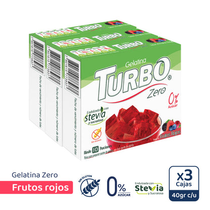 Gelatina Turbo Zero (3 Cajas)