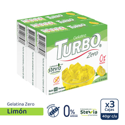 Gelatina Turbo Zero (3 Cajas)